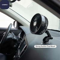 Ventilateur de voiture CARFU réglable 12V à aspiration puissante en ABS, accessoires intérieurs populaires, kits d'alimentation allume-cigare, ventilateur de voiture à ventouse