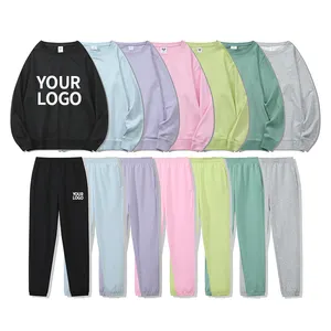 طاقم الرقبة البلوز Crewneck فارغة قماش الشارع الشهير للجنسين ملابس بقماش Oem مخصص رجالي هوديس مجموعة قمصان ثقيلة البلوز