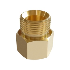 18mm Female Thread to 22mm Male Thread Brass Pressure Washer <b>Hose</b> <b>Extension</b> Coupler Hex Nipple Coupling Adapter Fitting - Product Image 1