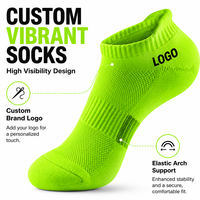 Chaussettes de sport antimicrobiennes pour hommes et femmes, chaussettes de course à coupe basse, chaussettes d'entraînement en maille respirante, chaussettes de sport à semelle rembourrée