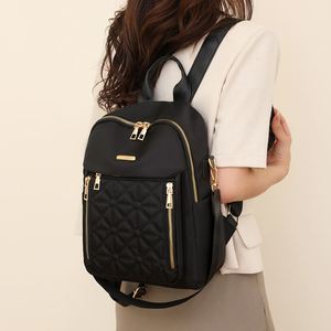 <span class=keywords><strong>Sac</strong></span> à dos imperméable pour <span class=keywords><strong>femme</strong></span>, dernière collection Oxford, couleur unie, broderie minimaliste, vente directe d'usine - Product Image 2