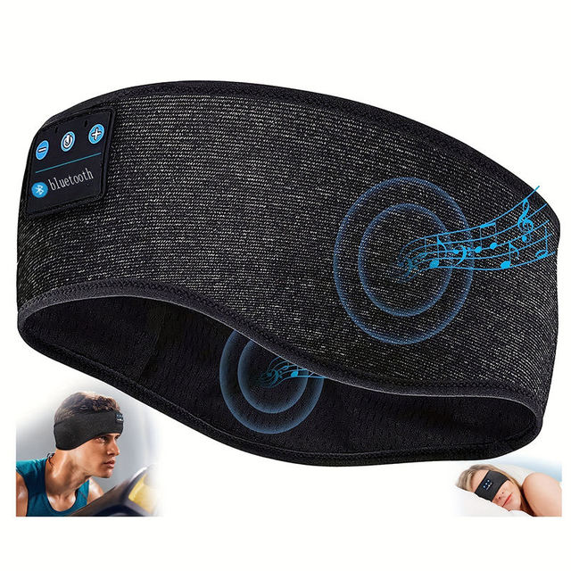 For Thin Dry Protection Sleep Headband Wireless Sports Headband & Sleep Mask for Workout Side Sleeper