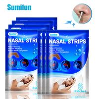 6 Patch Sumifun Plester Hidung Nyaman untuk Pernapasan, Anti-Dengkuran, Plester Pereda Hidung, Perlengkapan Kesehatan K07401, Umur Simpan 2 Tahun