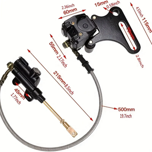 Étrier de frein à disque arrière hydraulique 15MM avec maître-cylindre et plaquettes de frein Système de freinage Fit 125cc -160cc PIT Bike Trail Bike <span class=keywords><strong>Dirt</strong></span> - Product Image 2