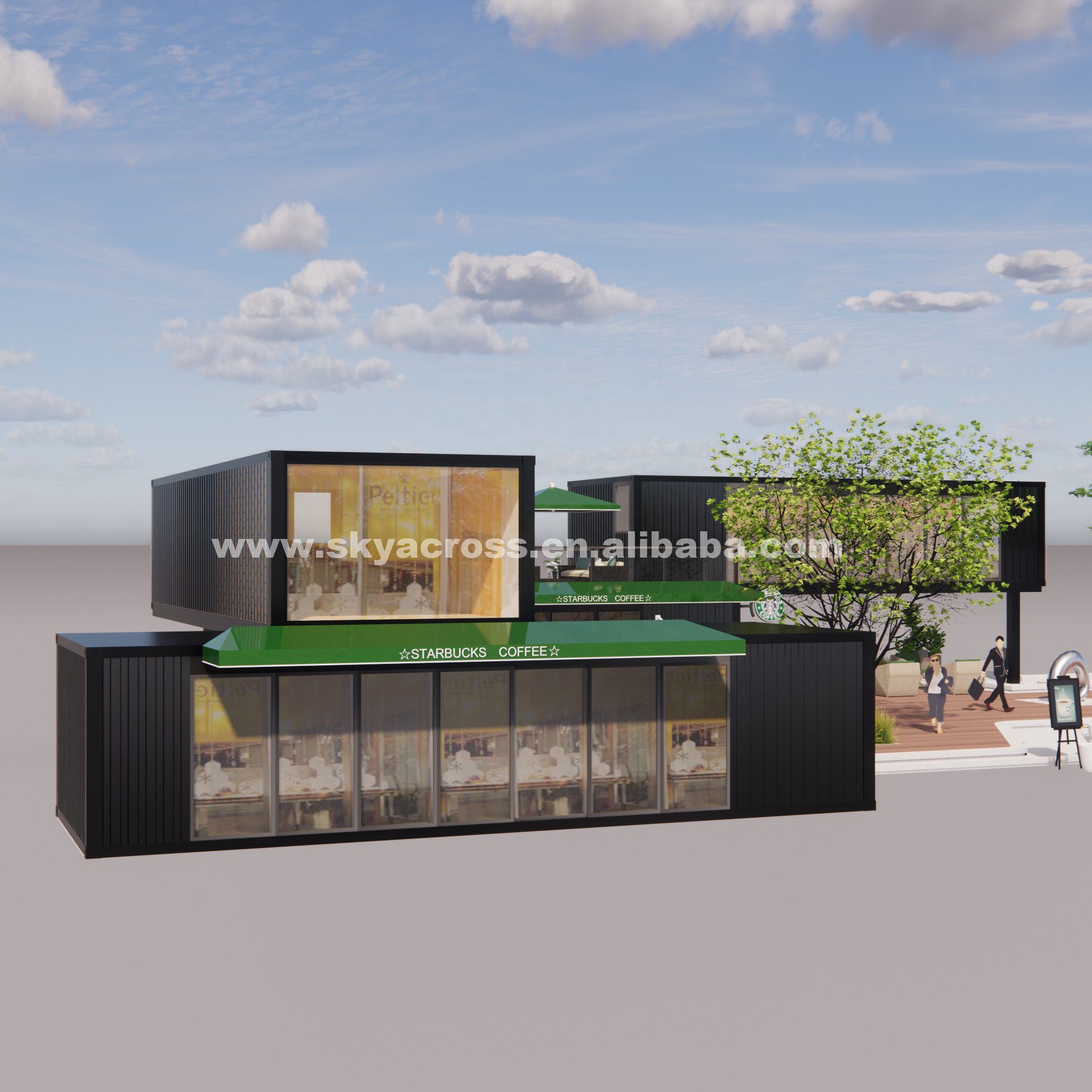 カスタムコンテナレストラン20Ft40Ft配送コーヒーショップコンテナ 