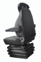 Chaise de luxe KL pour engins lourds, en PVC de haute qualité, avec ceinture de sécurité, neuve, accoudoirs, suspension mécanique, charge 150 kg