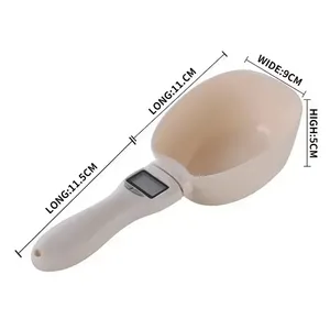 Balance de cuisine numérique multifonctionnelle en plastique avec cuillère doseuse pour aliments pour animaux, cuillère de mesure électronique précise pour la pâtisserie et les animaux de compagnie (1 pièce) - Product Image 5