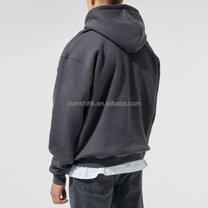 Fabricants de sweats à capuche en vrac vierges Streetwear lourd 100% coton éponge française sweat à capuche unisexe imprimé personnalisé - Product Image 3