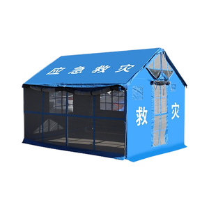 Tente d'hôpital de secours verte et bleue, imperméable, en toile Oxford, avec auvent de rangement, poteaux en aluminium, assistance médicale automatique - Product Image 1