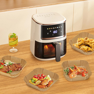 Disposable Food Grade Oven Safe Air Fryer Liners 6.3 Inch/8 Inch Square Parchment Paper Oil-Proof <b>Waterproof</b> - Product Image 6