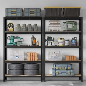 Ajustável 5 Camada Heavy Duty Armazém Prateleiras Garagem Industrial Boltless <span class=keywords><strong>Metal</strong></span> Rack Prateleiras Medium Duty Storage Rack Unidades - Product Image 5