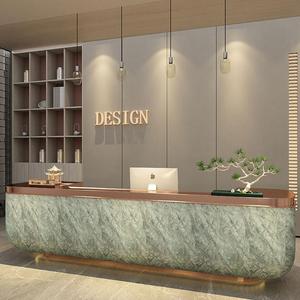 KHÁCH SẠN quầy lễ tân quầy tiếp tân đơn giản và hiện đại công ty thu ngân đá cẩm thạch sang trọng Tấm Đá Thẩm mỹ viện quầy bar - Product Image 3
