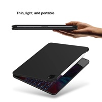 Étui rotatif à 360 degrés pour iPad Pro 11, 10,9, 10,2 pouces avec clavier sans fil, support pivotant, étui robuste antichoc
