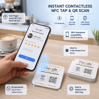 Plaque de signalisation NFC QR Code étanche pour avis Google sur les hôtels, interface RFID en PVC