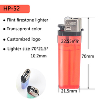 HP-52 Fire Encendedores allume-cigare rechargeable briquet à gaz pierre de silex briquet jetable Feuerze