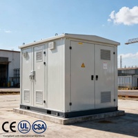 Poste de transformateur compact préfabriqué triphasé YBG pour extérieur, 33 kV/0,4 kV, 1000 kVA, 2500 kVA, 4000 kVA