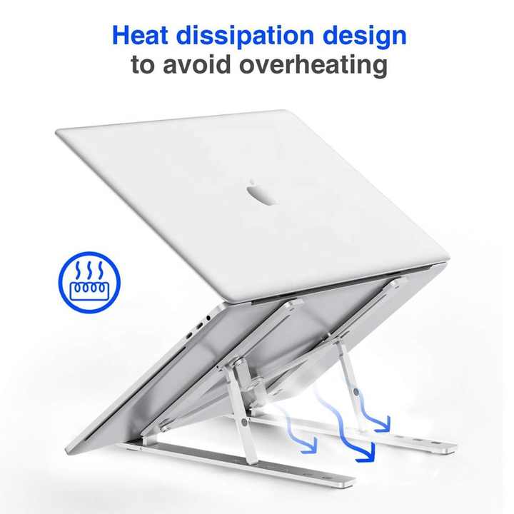 Folding Height Adjustable Laptop Holder - Portable & Durable