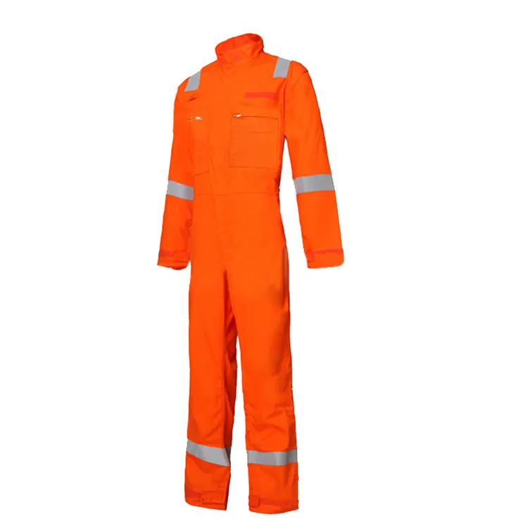 Factory Supply 100% Cotton Drill Workwear Coveralls Fire-Resistant Workshop Mechanic Safety Overalls Reflective Industrial FR