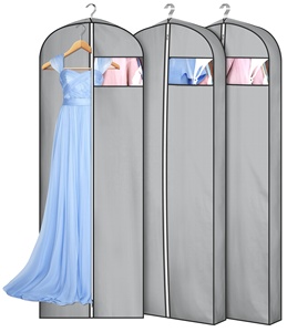 Sacs à vêtements étanches à gousset pour accrocher la couverture de robe pour les robes Solution de stockage pour les placards et les armoires - Product Image 1