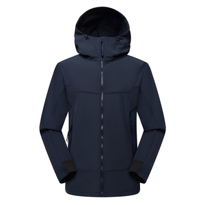 Imperméable softshell avec capuche imperméable et coupe-vent pour <span class=keywords><strong>homme</strong></span>, veste de pluie chauffante unisexe avec logo personnalisé - Product Image 3