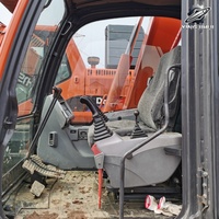 En stock, excavatrice sur chenilles DOOSAN DX75 d'occasion, 7,5 tonnes, excavatrice hydraulique pour projets de construction urbaine et agricole