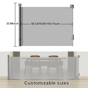 Installation de pression de prix direct d'usine/aucun perçage requis portes de bébé rétractables pour l'utilisation d'escaliers de balcon de salle de bains de chambre à coucher - Product Image 3