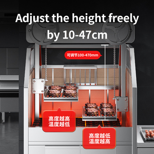 Parrilla de barbacoa de carbón multifuncional comercial para Hotel de carne Burger Shop Meat Roaster para aplicaciones de panadería - Product Image 4