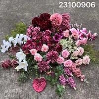 Nouveau haricot pâte rose mariage fleur Simulation douce décoration fausse fleur pour mur en gros sale rose viande mariage route plomb