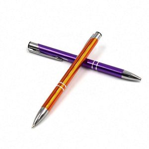 Hot Selling Custom Logo Aluminium Metal Ballpoint Pen 0.5 mm Writing Width Popular Promotional Item - Product Image 1