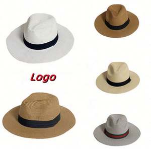 Personalizado Unisex verano al aire libre playa Sunbonnet sombrero de paja sombrero de pescador protector solar sombrero transpirable - Product Image 1