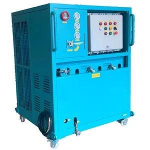full oil less refrigerant recovery charging machine R134a R410a filling equipment 10HP ISO tank vapor charging station