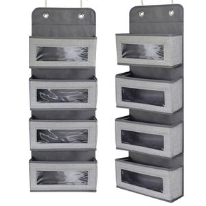 Houseware Sale Wall Mounted 4 Pockets Office Supplies <b>Storage</b> Holder Pocket Chart Over the Door Hanging <b>File</b> Organize - Product Image 1