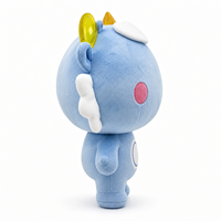 Peluche Mascotte Dragon Bleu Personnalisée Mignonne, Jouet en Peluche Doux Personnage de Dessin Animé OEM/ODM pour Cadeau de Marque, Promotion Commercial, Souvenir d'Entreprise