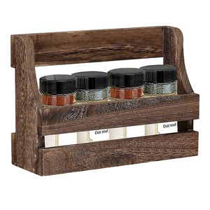 Scaffale portaspezie montabile a parete scaffale Organizer in legno per barattoli di condimento portabottiglie per salsa per cucina - Product Image 2