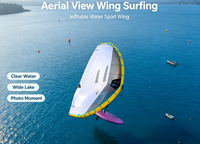 Voile de wing foil gonflable sur mesure, plusieurs tailles 3/4/5/6 ㎡   Kite de Wing Surf pour la location dans les centres aquatiques