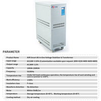 Régulateur de tension automatique monophasé haute puissance tout-en-un AVR stable pour appareils électroménagers, en cuivre, AC 10kVA, Nouveauté