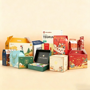 Custom <b>Small</b> Batch Premium Color Printed Corrugated <b>Gift</b> <b>Boxes</b> with Handles - Product Image 4