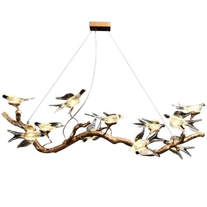 Lámpara Colgante Larga de Cristal con Diseño de <span class=keywords><strong>Paloma</strong></span> de la Paz Dorada, Tamaño Mediano, Control Remoto, LED Regulable, Alto CRI 90, Garantía de 3 Años - Product Image 5