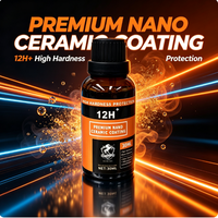 Revêtement céramique nano ultime pour voiture 12H, scellant au graphène SiO2 et quartz, résistant à la chaleur, anti-UV, brillant, kit de detailing