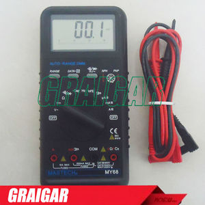 Multímetro Digital Electrónico de Mano MASTECH MY68 Nuevo con Pantalla LCD de 3 3/4 Dígitos, 3999 Lecturas y Rango Automático AC - Product Image 1