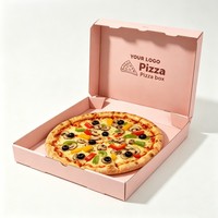 Boîte à pizza robuste à emporter, vente en gros, impression personnalisée, taille 12 16 pouces, emballage en carton ondulé, emballage pour livraison de nourriture
