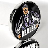 Botón de Póker Personalizado de Metal de 55 mm, Doble Cara, Protector de Cartas de Casino, Grabado de Logotipo OEM para Proveedores de Póker en Salas de Juego Domésticas