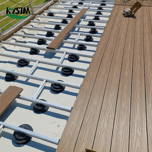 Dễ dàng cài đặt ngoài trời decking Gỗ nhựa <span class=keywords><strong>composite</strong></span> decking ngoài trời không thấm nước sàn WPC boong cho hiên sân thượng - Product Image 1