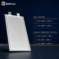 Battivus SA03 11.84Ah 3.4V 40.26Wh 400Wh/kg Sel Pouch NMC Isi Ulang Suhu Rendah untuk Paket Baterai Ringan Aerospace UAV
