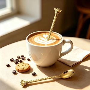 Fourchette et cuillère à café créatives en forme de girafe, cuillère à thé de dessin animé, fourchette à dessert et cuillère à glace pour enfants, pour restaurant, maison, fête - Product Image 3