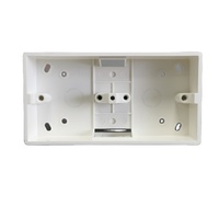 Boîtier de jonction double 86 carré en PVC pour interrupteur mural, pour câblage électrique intérieur