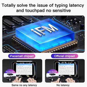 Ifacemall Bàn Phím Trường Hợp Đối Với 10.9 Inch <span class=keywords><strong>iPad</strong></span> A16 Miễn Phí Xoay Bàn Phím Với LED Backlit Nhiều Touchpad Bàn Phím - Product Image 6