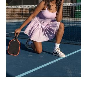 Venta caliente nuevo estilo personalizado secado rápido deportes Fitness de talla grande ropa activa mujeres alto elástico de una pieza vestido de tenis - Product Image 5