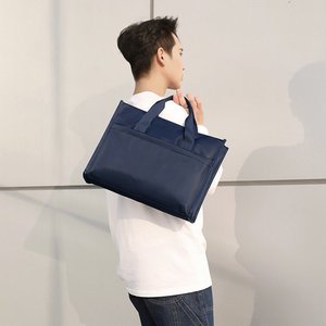 Sac pour ordinateur portable en toile imperméable, sacoche d'affaires, grande capacité, bandoulière verticale, nouvelle mode, sac pour ordinateur portable écologique pour hommes - Product Image 4