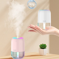 Meilleures ventes - Mini humidificateur ultrasonique 200 ml avec aromathérapie, alimentation USB, éclairage LED 7 couleurs, silencieux (36 dB), portable, pour la maison